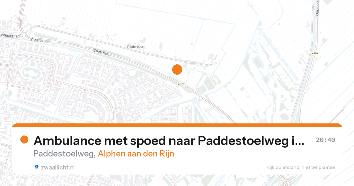 Ambulance met spoed naar Paddestoelweg in Alphen aan den Rijn — 9 mei 2026