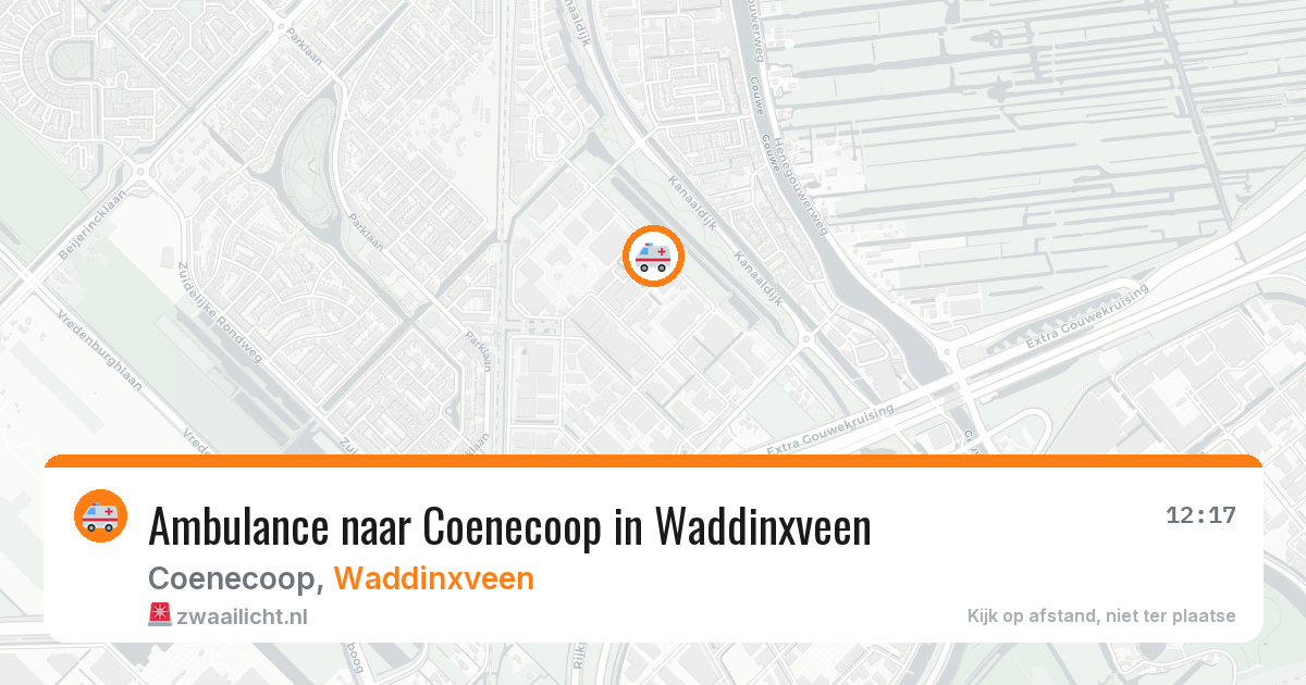 Ambulance naar Coenecoop in Waddinxveen — 22 jun 2026