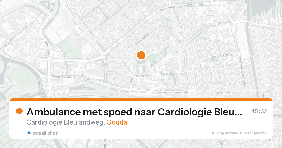 Ambulance met spoed naar Cardiologie Bleulandweg in Gouda — 30 jan 2026