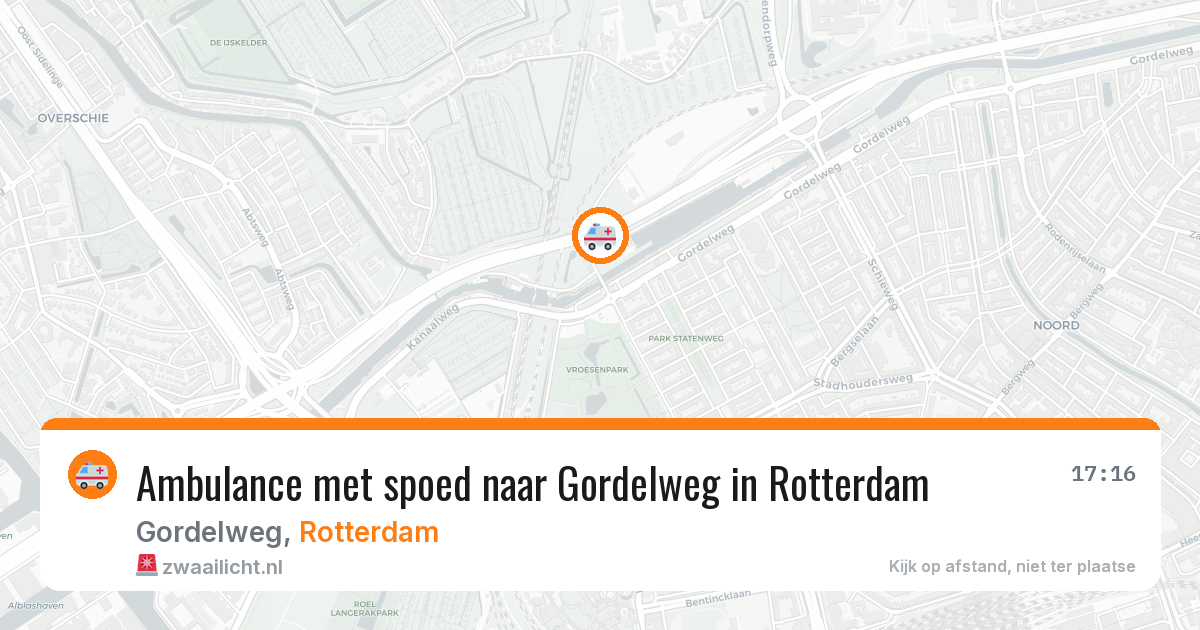 Ambulance met spoed naar Gordelweg in Rotterdam — 31 mei 2026