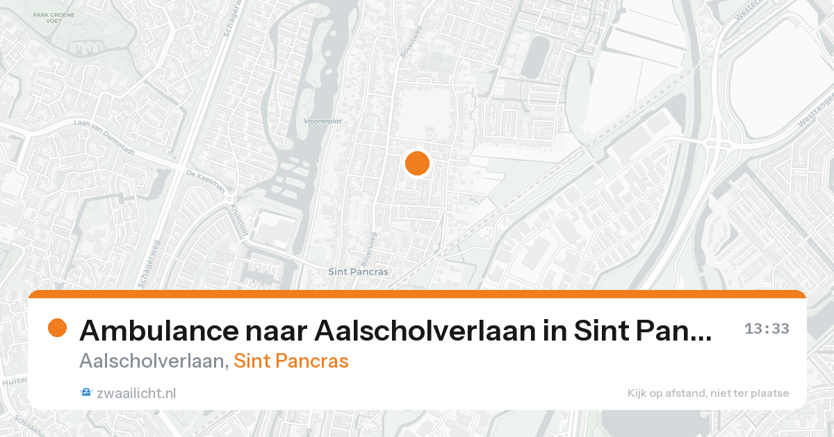 Ambulance naar Aalscholverlaan in Sint Pancras — 19 aug 2026