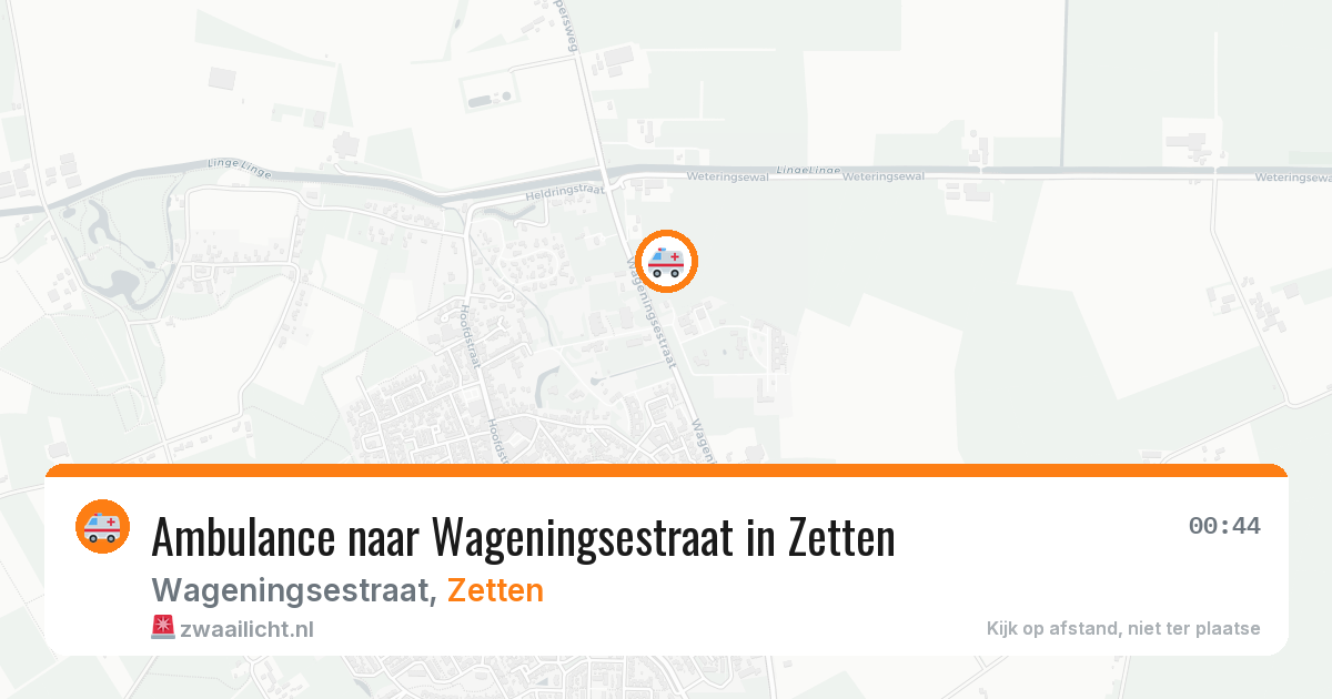 Ambulance naar Wageningsestraat in Zetten — 6 mrt 2026