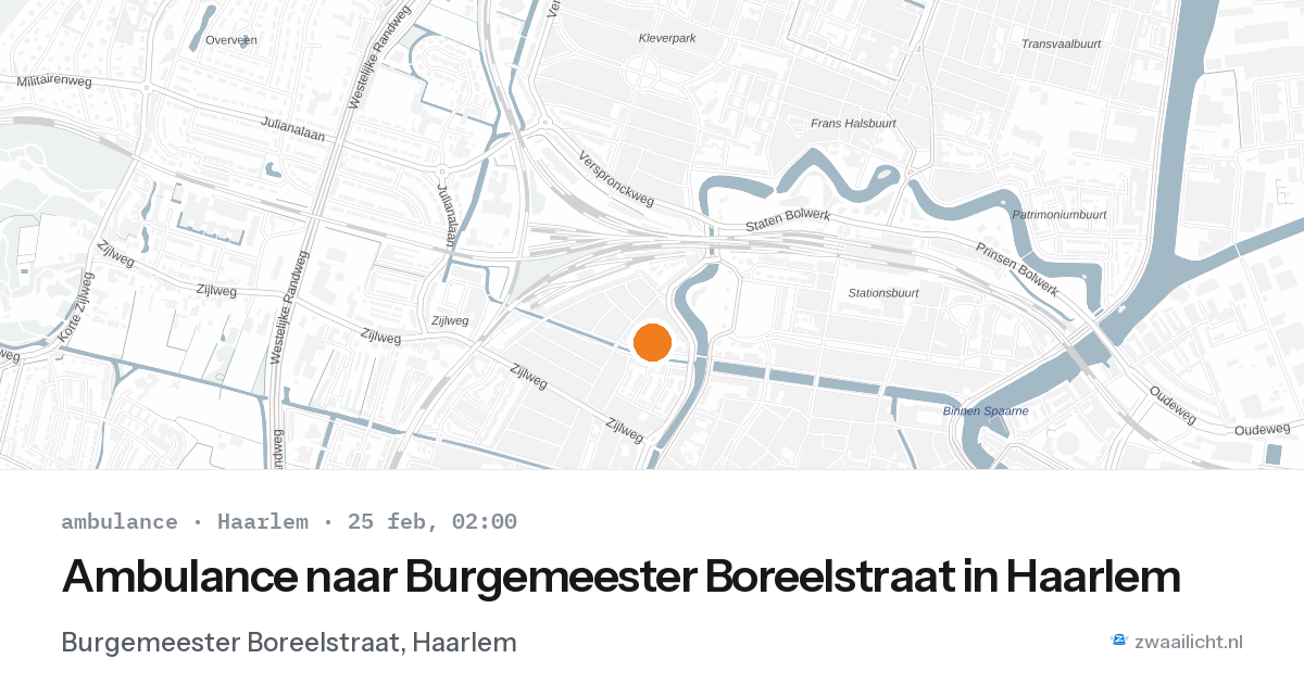 Ambulance naar Burgemeester Boreelstraat in Haarlem — 25 feb 2026