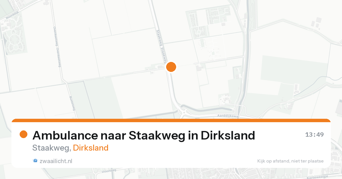 Ambulance naar Staakweg in Dirksland — 24 aug 2026