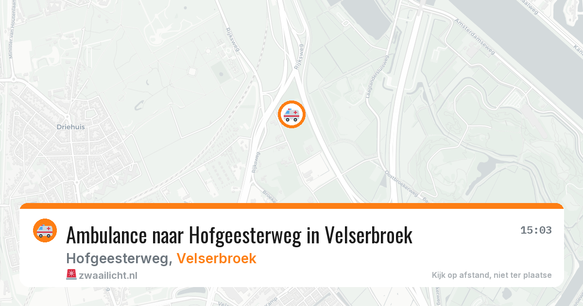 Ambulance naar Hofgeesterweg in Velserbroek — 7 aug 2026