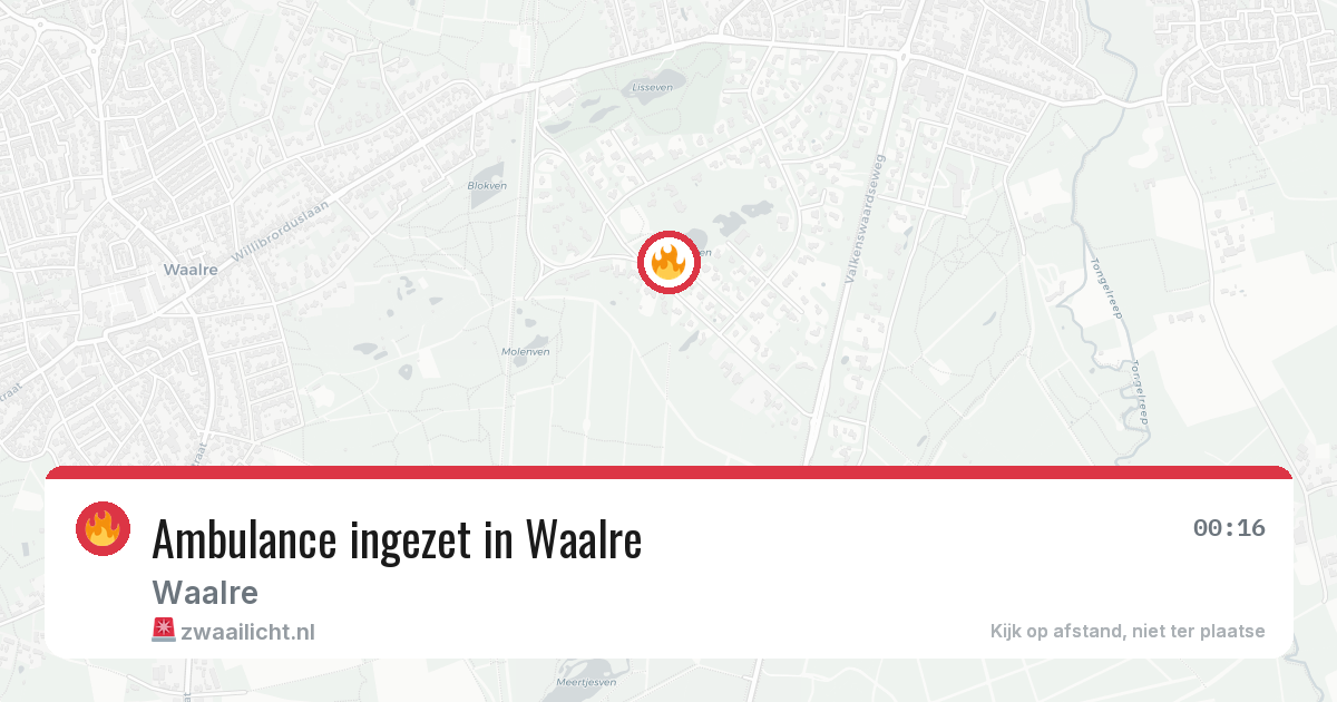 Ambulance ingezet in Waalre — 5 jul 2026