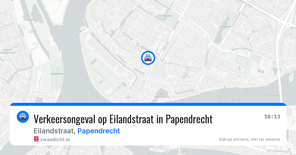 Verkeersongeval op Eilandstraat in Papendrecht — 15 mei 2026