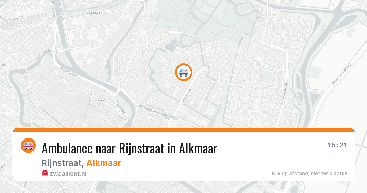 Ambulance naar Rijnstraat in Alkmaar — 24 apr 2026