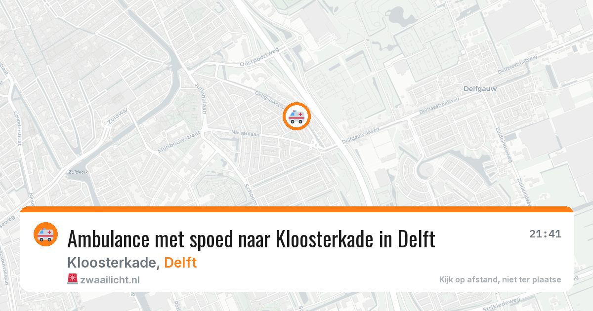 Ambulance met spoed naar Kloosterkade in Delft — 25 feb 2026