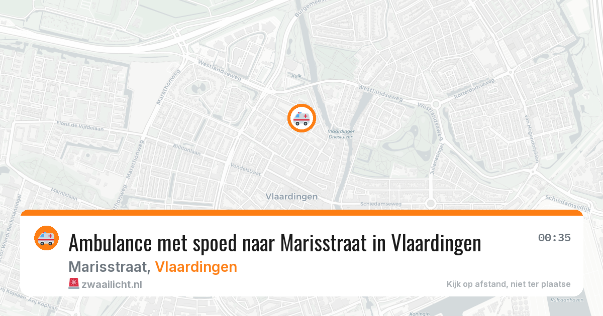 Ambulance met spoed naar Marisstraat in Vlaardingen — 8 feb 2026