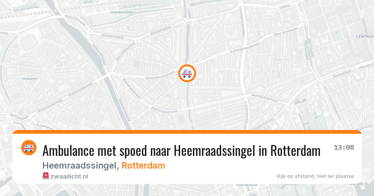 Ambulance met spoed naar Heemraadssingel in Rotterdam — 16 mrt 2026