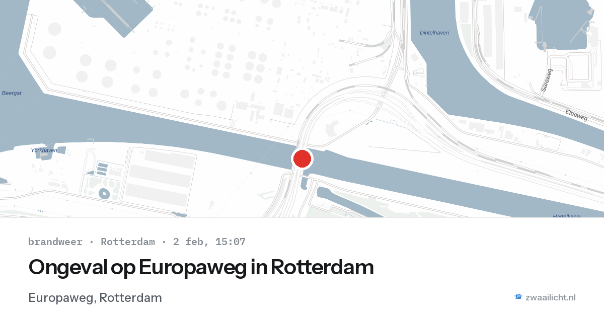 Ongeval op Europaweg in Rotterdam — 2 feb 2026