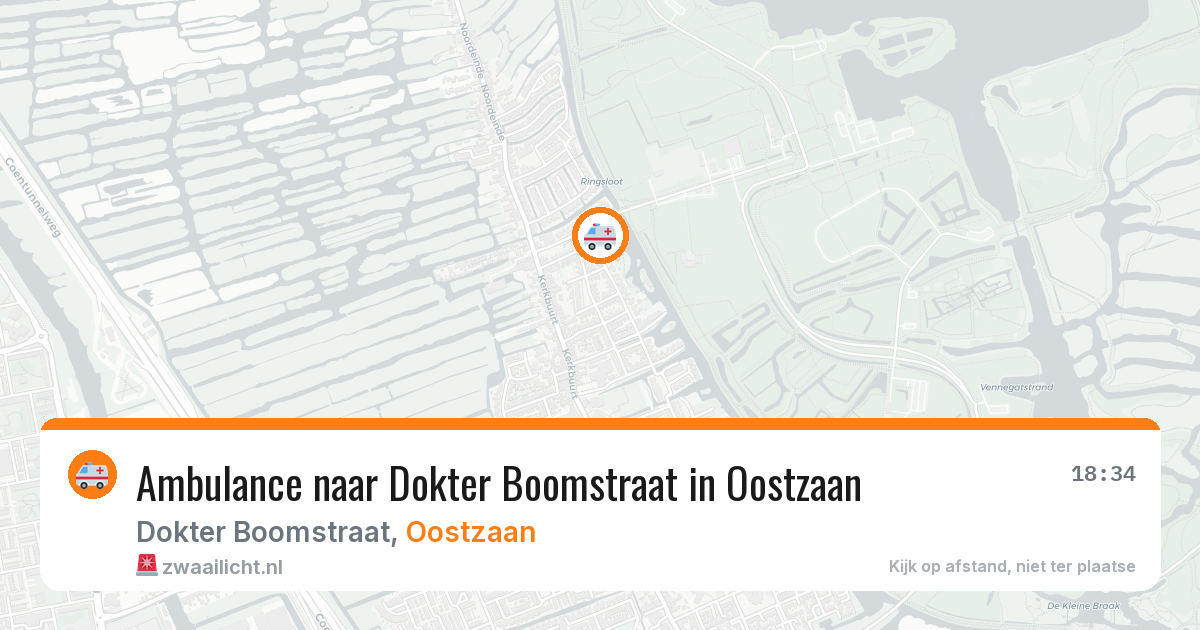 Ambulance naar Dokter Boomstraat in Oostzaan — 8 aug 2026