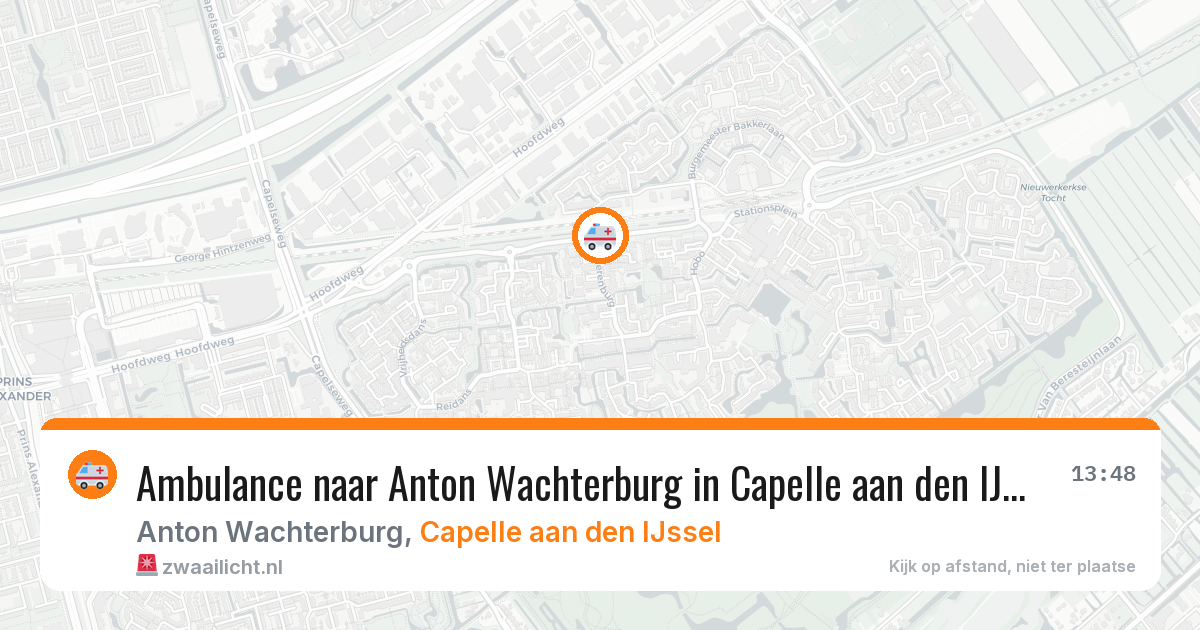 Ambulance naar Anton Wachterburg in Capelle aan den IJssel — 12 mei 2026