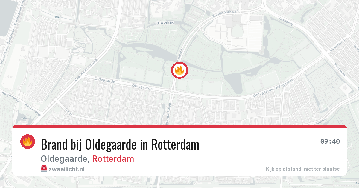 Brand bij Oldegaarde in Rotterdam — 17 jul 2026