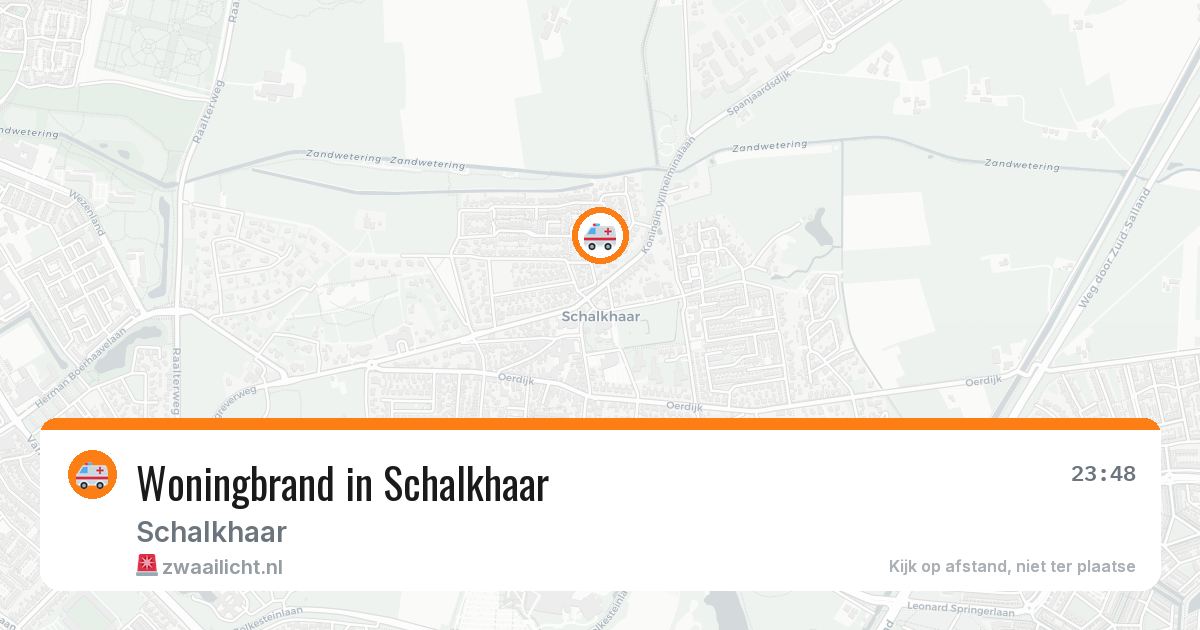 Woningbrand in Schalkhaar — 17 mrt 2026