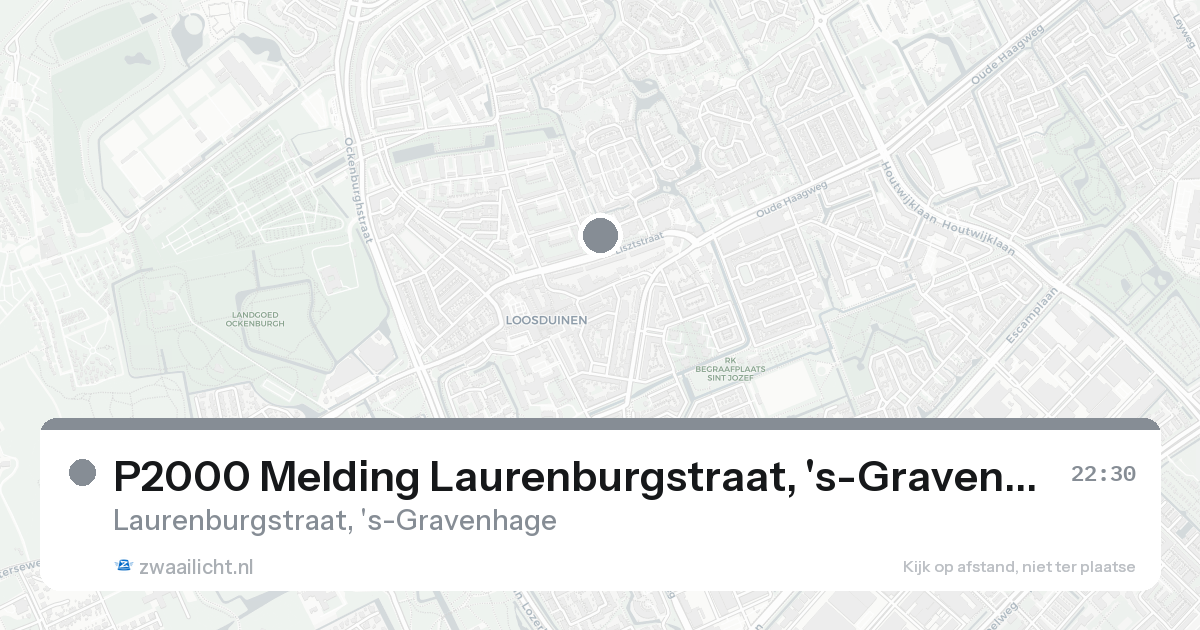 P2000 Melding Laurenburgstraat, 's-Gravenhage — 9 mei 2026