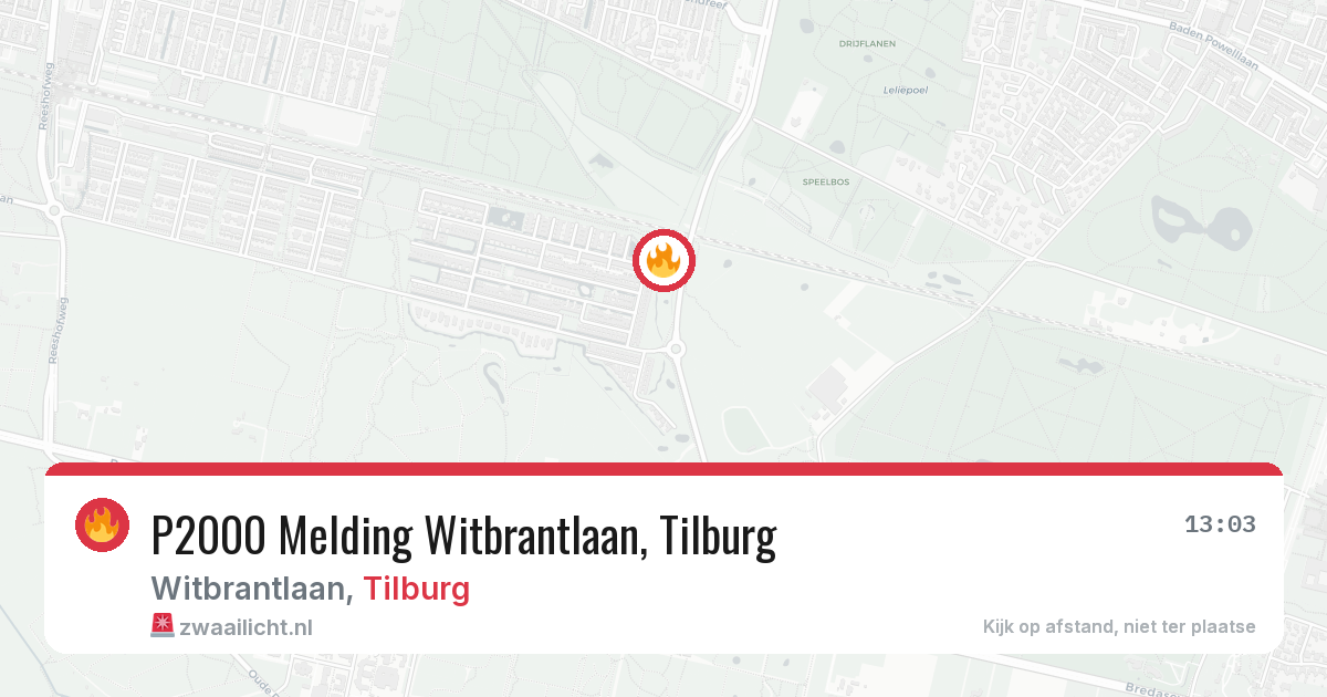 P2000 Melding Witbrantlaan, Tilburg — 8 feb 2026