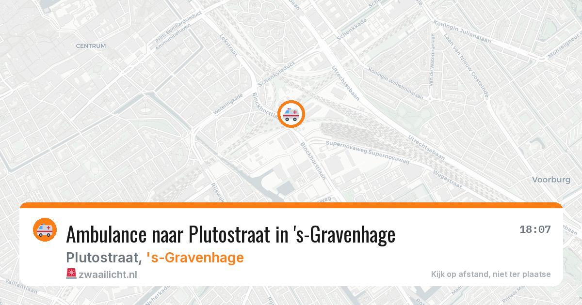 Ambulance naar Plutostraat in 's-Gravenhage — 7 jul 2026