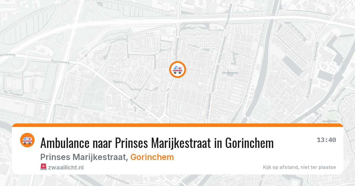 Ambulance naar Prinses Marijkestraat in Gorinchem — 19 jul 2026