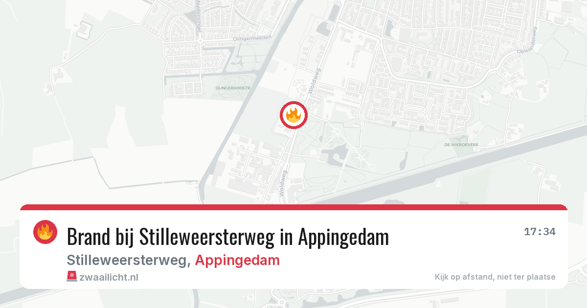 Brand bij Stilleweersterweg in Appingedam — 26 jun 2026