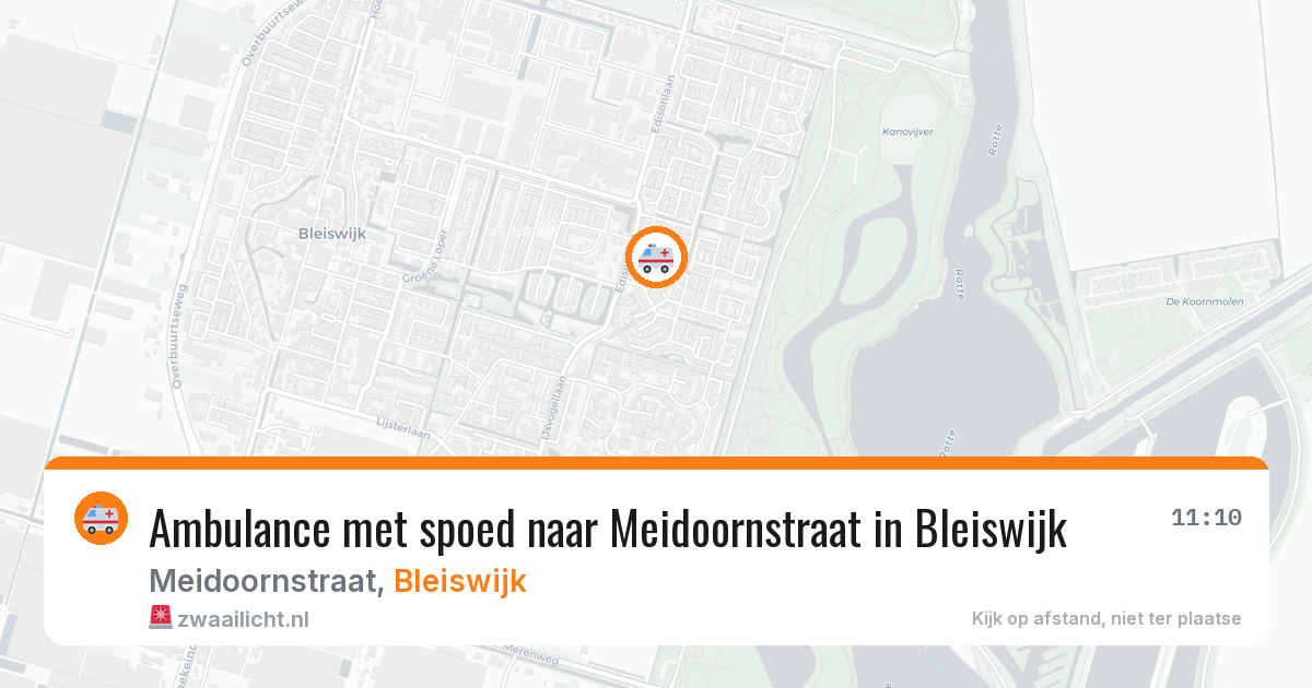 Ambulance met spoed naar Meidoornstraat in Bleiswijk — 14 aug 2026