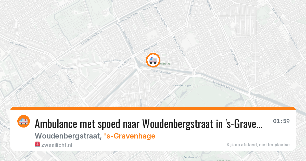 Ambulance met spoed naar Woudenbergstraat in 's-Gravenhage — 9 jul 2026