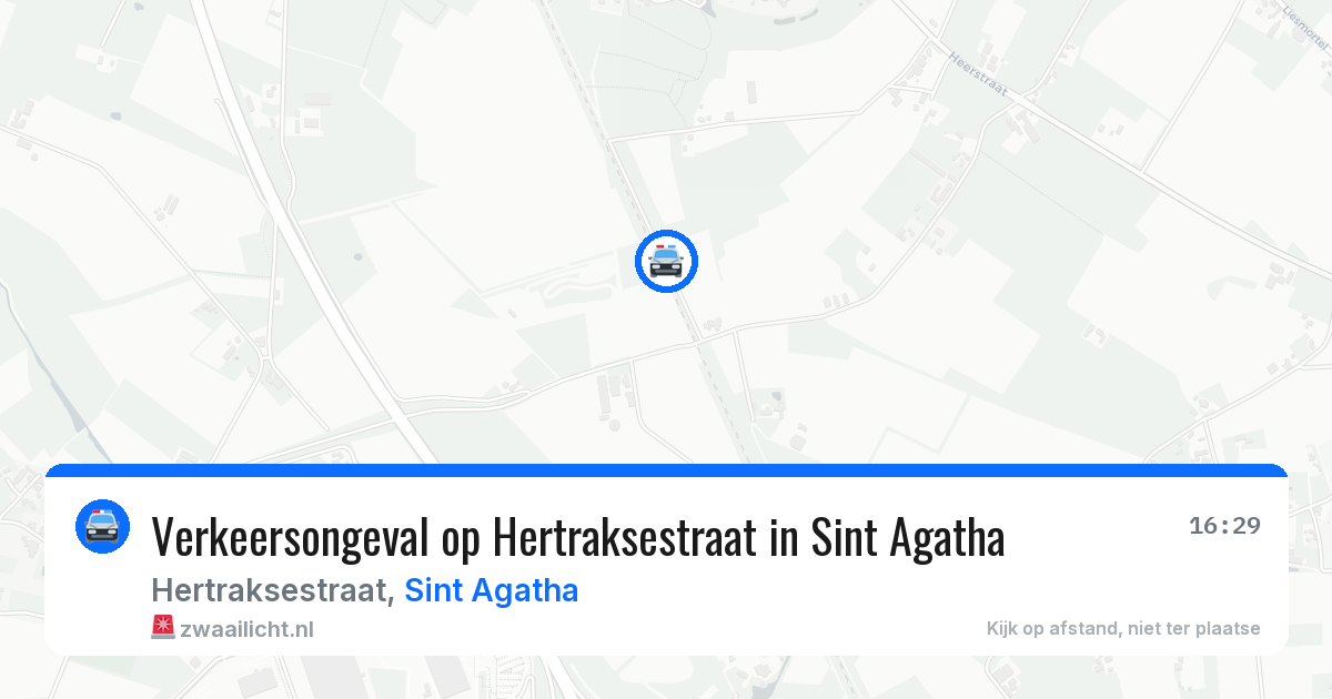 Verkeersongeval op Hertraksestraat in Sint Agatha — 5 jul 2026