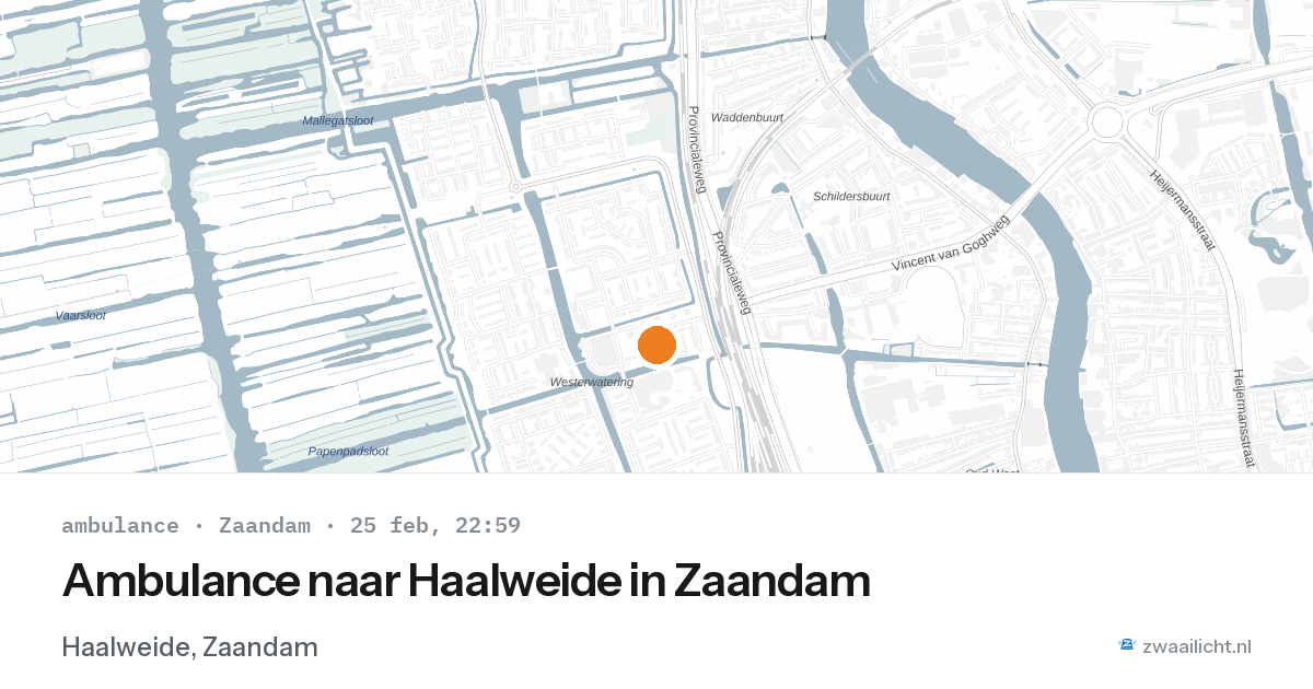 Ambulance naar Haalweide in Zaandam — 25 feb 2026