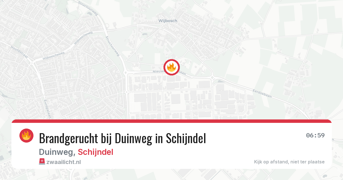 Brandgerucht bij Duinweg in Schijndel — 11 apr 2026