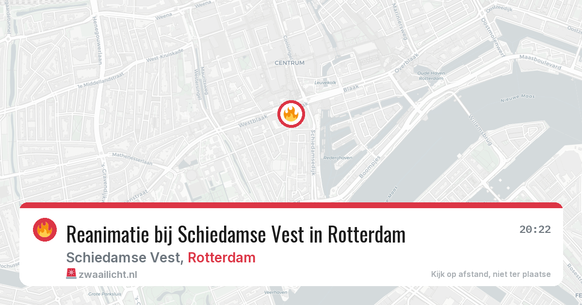 Reanimatie bij Schiedamse Vest in Rotterdam — 30 jul 2026
