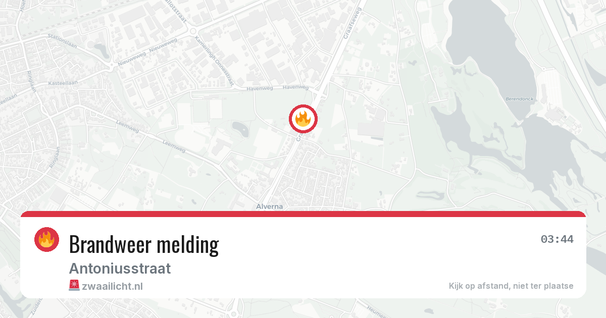 Brandweer melding — 21 jun 2026