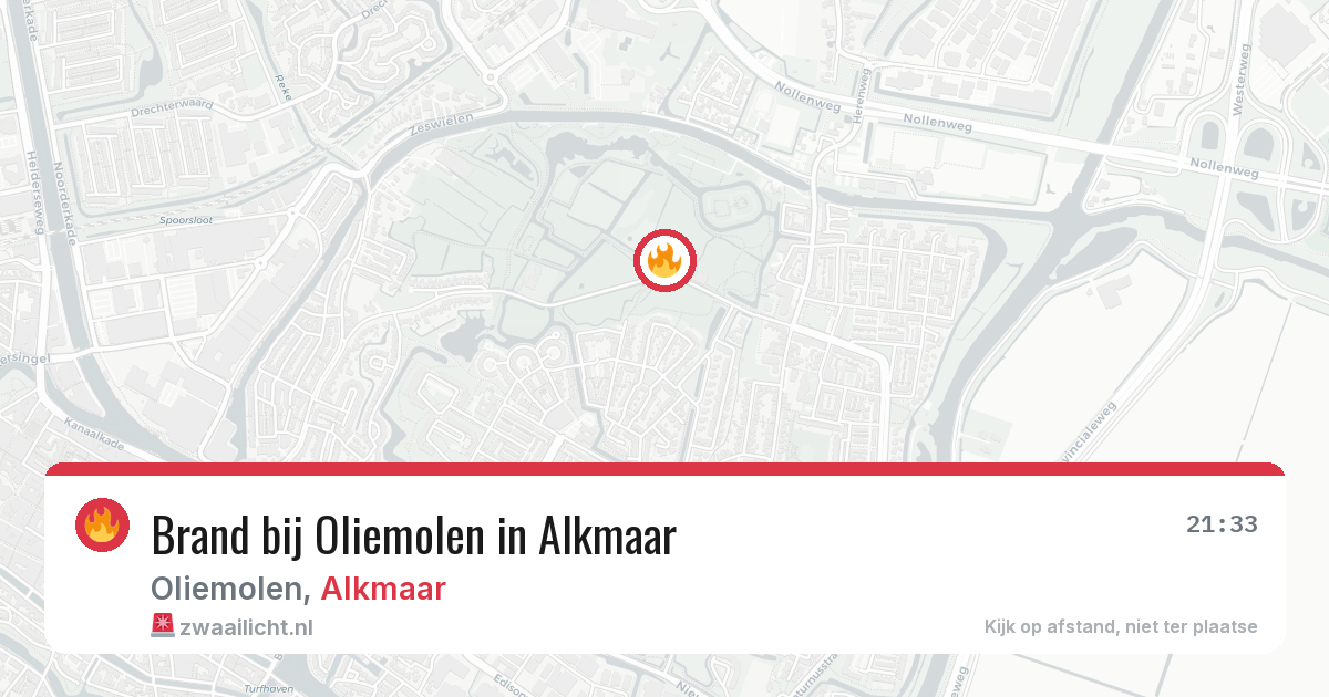 Brand bij Oliemolen in Alkmaar — 22 mei 2026