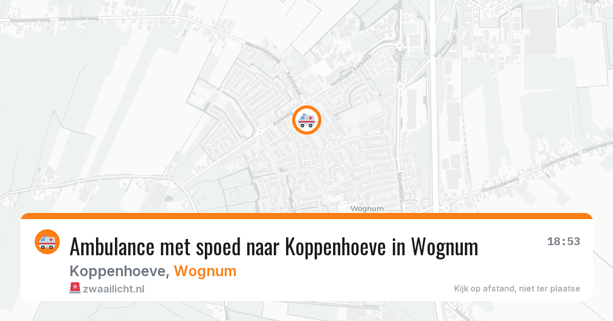 Ambulance met spoed naar Koppenhoeve in Wognum — 19 jun 2026
