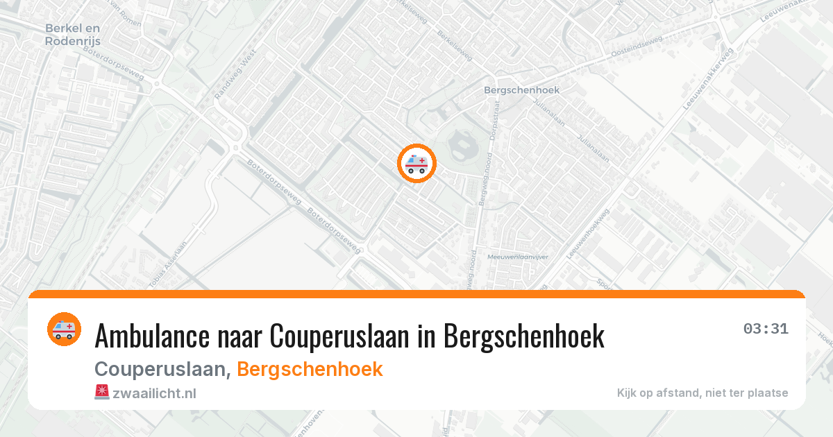 Ambulance naar Couperuslaan in Bergschenhoek — 21 jun 2026