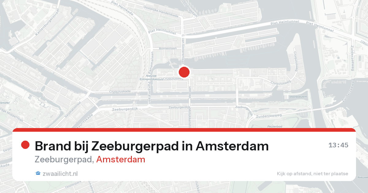 Brand bij Zeeburgerpad in Amsterdam — 6 jun 2026