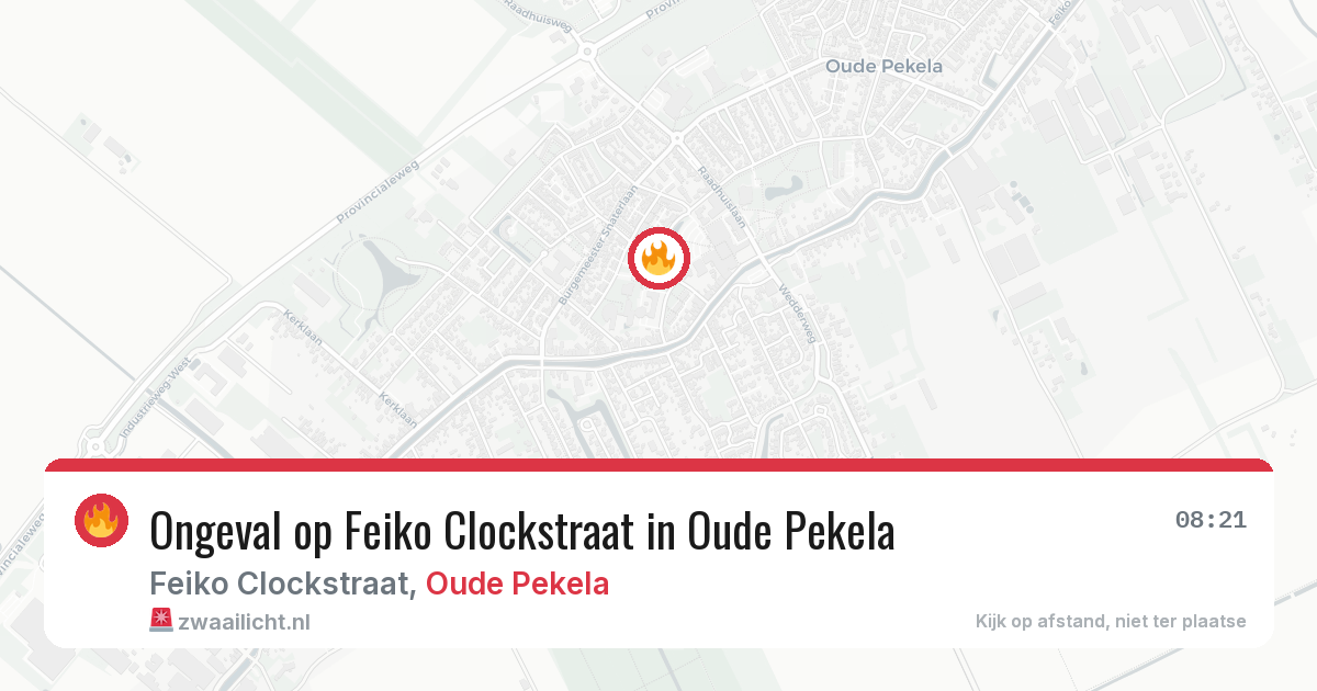 Ongeval op Feiko Clockstraat in Oude Pekela — 20 jun 2026