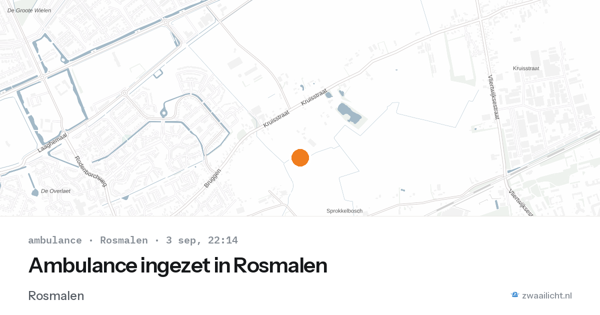 Ambulance ingezet in Rosmalen — 3 sep 2026