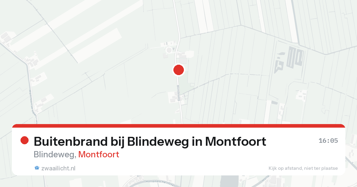 Buitenbrand bij Blindeweg in Montfoort — 15 aug 2026
