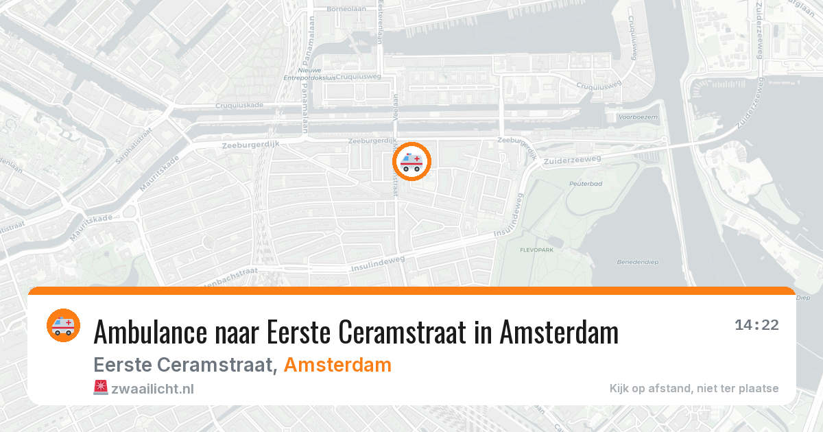 Ambulance naar Eerste Ceramstraat in Amsterdam — 3 jul 2026
