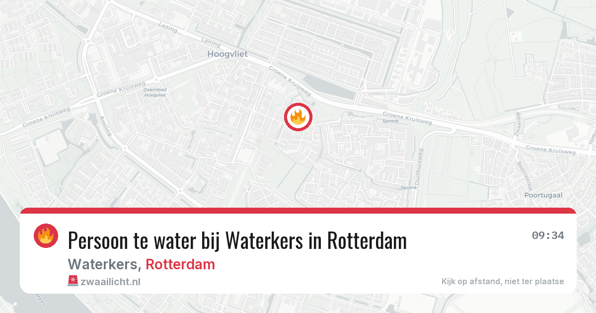 Persoon te water bij Waterkers in Rotterdam — 4 jul 2026
