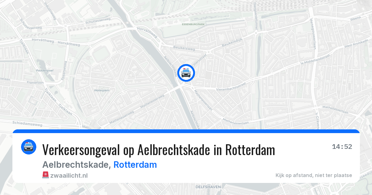 Verkeersongeval op Aelbrechtskade in Rotterdam — 30 apr 2026
