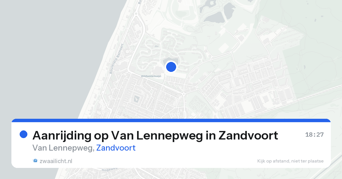 Aanrijding op Van Lennepweg in Zandvoort — 23 aug 2026