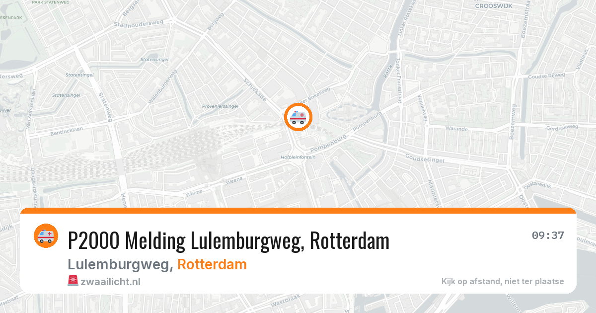 P2000 Melding Lulemburgweg, Rotterdam — 18 apr 2026