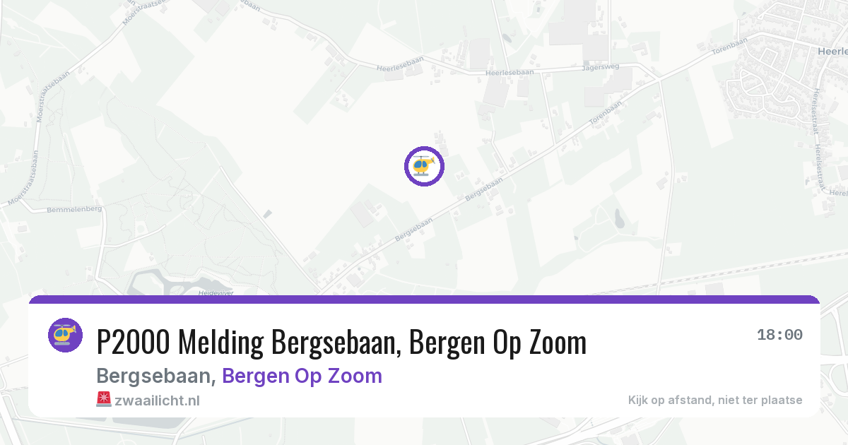 P2000 Melding Bergsebaan, Bergen Op Zoom — 31 jan 2026