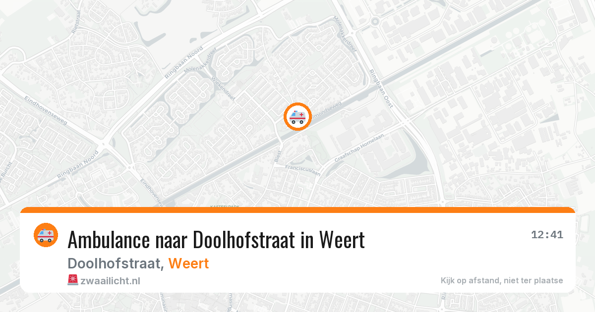 Ambulance naar Doolhofstraat in Weert — 8 jun 2026