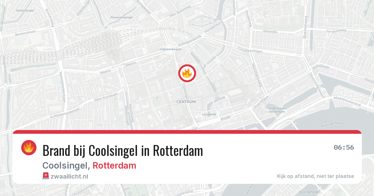 Brand bij Coolsingel in Rotterdam — 4 apr 2026