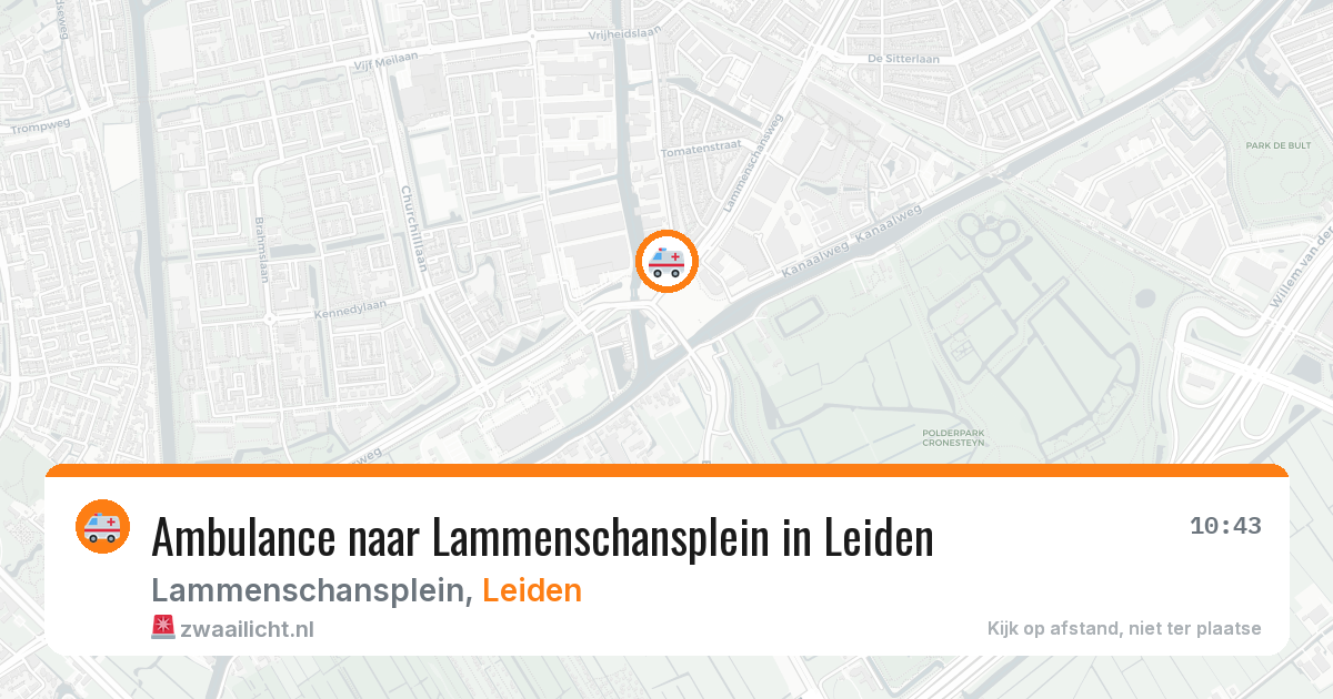 Ambulance naar Lammenschansplein in Leiden — 10 jun 2026
