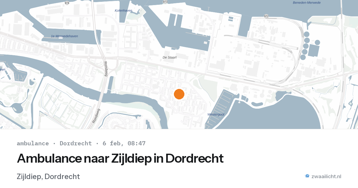 Ambulance naar Zijldiep in Dordrecht — 6 feb 2026