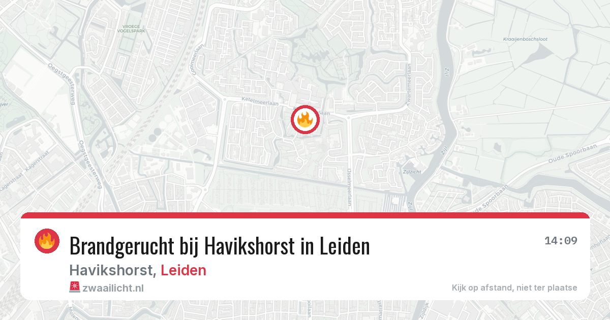 Brandgerucht bij Havikshorst in Leiden — 31 mei 2026